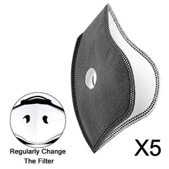 Set of 5 Activated Carbon KN95 Filters for Sport Mask - Vivzone store