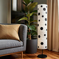 Minimalist Polka Dot Paper Floor Lamp