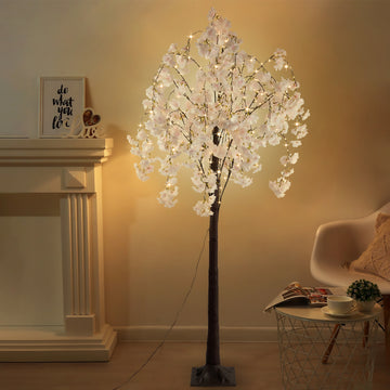 5.9ft Artificial Cherry Tree With Lights