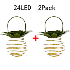 Solar Pineapple Iron Art Lantern LED Copper Wire String Lights Outdoor Waterproof Garden Decorative Hanging Lights