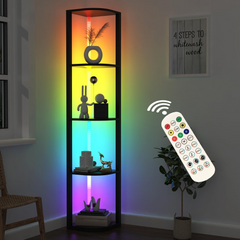 5-Tier RGB Bookshelf Illuminate Corner