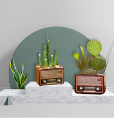 Radio-shaped decorative flowerpot