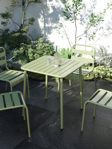Outdoor courtyard table villa iron art open-air dining table