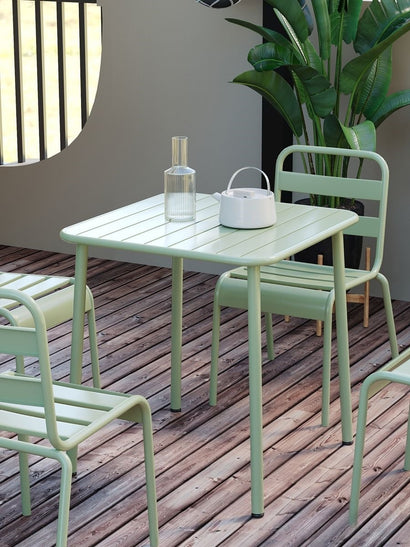 Outdoor courtyard table villa iron art open-air dining table