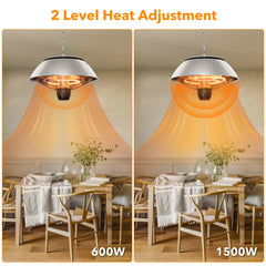 Outdoor Hanging Patio Heater- Sliver