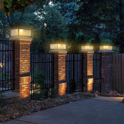 Solar-Powered Outdoor Post Lights For Yard Garden