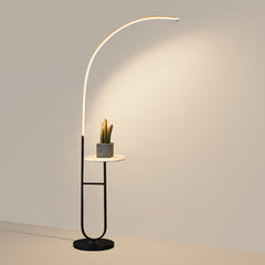 2 Tire Adjustable Color Marble Tray Table Floor Lamp