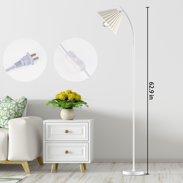 Indoor Floor Lamp with Pleated Lamp Shades