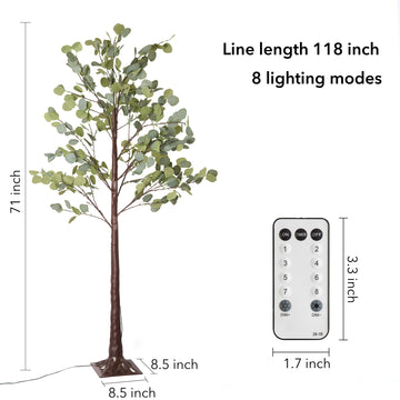 5.9ft Artificial Eucalyptus Tree/Olive Tree With Lights