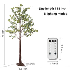 5.9ft Artificial Eucalyptus Tree/Olive Tree With Lights