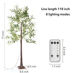 5.9ft Artificial Eucalyptus Tree/Olive Tree With Lights