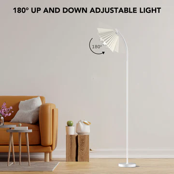 Indoor Floor Lamp with Pleated Lamp Shades