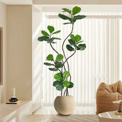 Simulation Fiddle Leaf Fig Green Plant Fake Tree Large Ornament for Living Room
