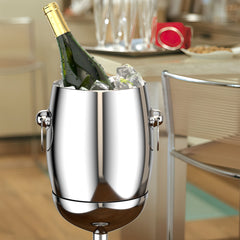 Stainless Steel Champagne Cooler with Stand