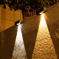 4-Pack Oudoor Solar Powered Deck Lights Wall Lamp