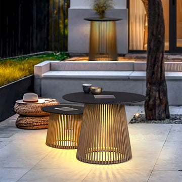 Outdoor Solar-Powered Glow Table