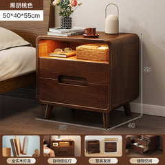 All solid wood bedside table, home bedroom small bedside nightstand, small storage cabinet