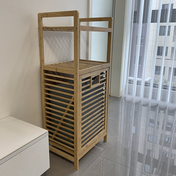 Dirty laundry storage basket bathroom bamboo cloth