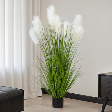 Simulation Green Plants High-End Feel Reed and Foxtail Plant Potted Plant