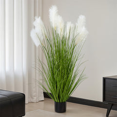 Simulation Green Plants High-End Feel Reed and Foxtail Plant Potted Plant