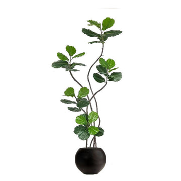 Simulation Fiddle Leaf Fig Green Plant Fake Tree Large Ornament for Living Room