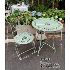 Hollow Pattern Table and Chairs Outdoor Leisure Table and Chairs