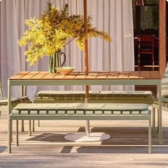 Outdoor table and chair set for garden, courtyard, villa, terrace, balcony, and café