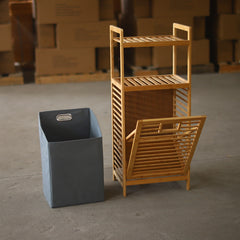 Dirty laundry storage basket bathroom bamboo cloth