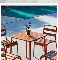 Outdoor courtyard table villa iron art open-air dining table