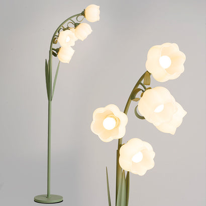 Pastoral Style Flower Floor Lamp