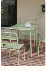 Outdoor courtyard table villa iron art open-air dining table