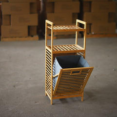 Dirty laundry storage basket bathroom bamboo cloth