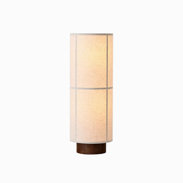 Japanese-style vintage fabric floor lamp beside the living room sofa, mid-century wabi-sabi style bedside atmosphere lamp for guesthouse or bedroom