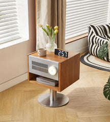 Solid wood bedside table Bauhaus retro style bedroom sofa simple cabinet storage
