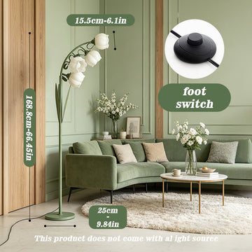 Pastoral Style Flower Floor Lamp