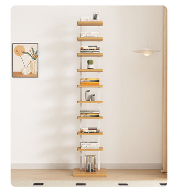 Multi-layer shelf divider for bedside bookshelf