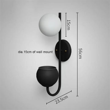 Green plant corridor staircase indoor study living room bedroom bedside glass globe wall lamp