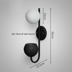Green plant corridor staircase indoor study living room bedroom bedside glass globe wall lamp
