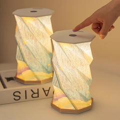 Starry Sky Rotating Lamp Origami Night Light