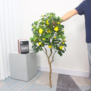 Artificial lemon tree potted plant home decoration