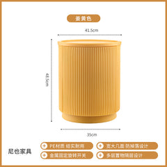 Minimalist Round Wabi-Sabi Style Bedside Storage Cabinet