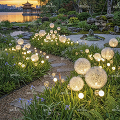 Solar Dandelion Light Outdoor Garden Fiber Optic Light Ground Decoration