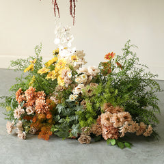 Forest-style green plants and floral arrangement