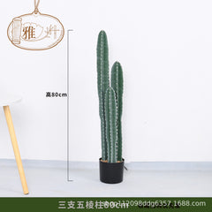 Artificial Cactus Column Potted Tropical Plant