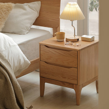 Solid Wood Bedside Table Nordic Simple Bedroom Storage Cabinet