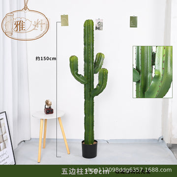 Artificial Cactus Column Potted Tropical Plant