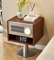Solid wood bedside table Bauhaus retro style bedroom sofa simple cabinet storage