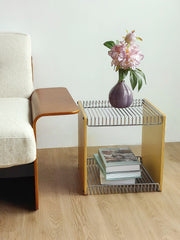 Stainless Steel Modular Storage Rack Coffee Table