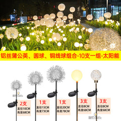 Solar Dandelion Light Outdoor Garden Fiber Optic Light Ground Decoration