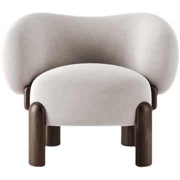 Solid wood leisure chair wabi-sabi style chair